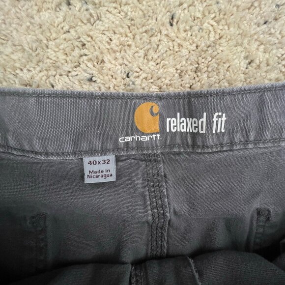 Carhartt Relaxed Fit Pants Size 40x32 Gray Adult Men’s Straight Cut Zipper Fly - Picture 15 of 15